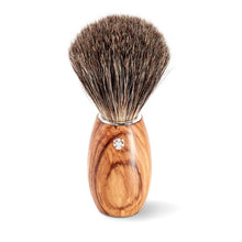 Load image into Gallery viewer, DOVO Olive Wood Handle Pure Badger Hair Shaving Brush.