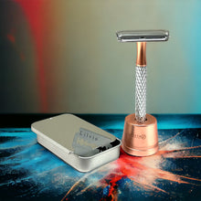 Load image into Gallery viewer, Lilvio Safety Razor Shaving Kit, Rose Gold & Silver
