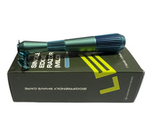Load image into Gallery viewer, Single edge razor with packaging on a white background. The Leaf Twig Razor - Spruce, Limited Edition