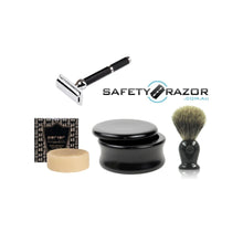 Load image into Gallery viewer, Parker 71R Safety Razor, Wooden Bowl, Soap and Badger Hair Brush
