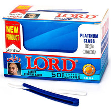 Load image into Gallery viewer, Lord Barber Razor, 50 Blades - Blue