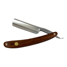 Load image into Gallery viewer, Copy of GOLD DOLLAR SW66 ROUND POINT STRAIGHT RAZOR 6/8", EBONY WOOD HANDLE