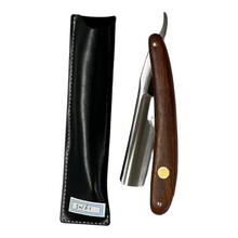 Load image into Gallery viewer, Copy of GOLD DOLLAR SW66 ROUND POINT STRAIGHT RAZOR 6/8", EBONY WOOD HANDLE