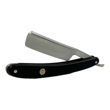 Load image into Gallery viewer, GOLD DOLLAR SW66 ROUND POINT STRAIGHT RAZOR 6/8", EBONY WOOD HANDLE