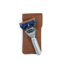 Load image into Gallery viewer, Parker Fusion Travel Razor & Leather Case - Compact Size