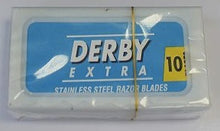 Load image into Gallery viewer, Derby Blue DE Razor Blades, 10 Blade Pack