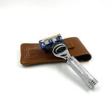 Load image into Gallery viewer, Parker Fusion Travel Razor & Leather Case - Compact Size