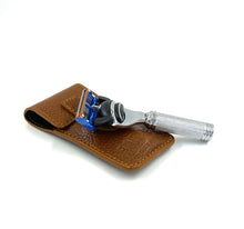 Load image into Gallery viewer, Parker Fusion Travel Razor & Leather Case - Compact Size