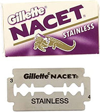 Load image into Gallery viewer, Gillette Nacet Stainless Double Edge Blacks, 5 Pack