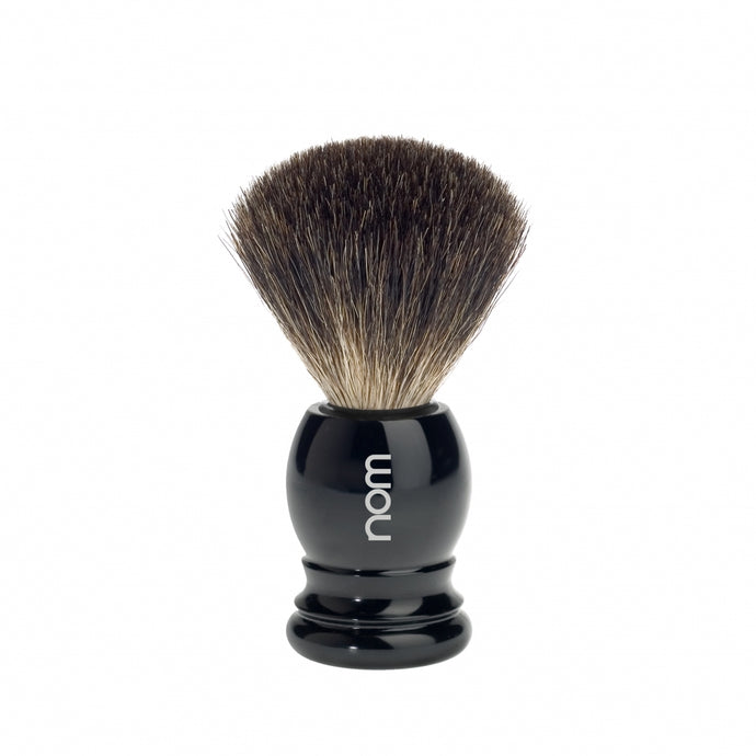 Nom by Muhle Shaving Brush - Pure Badger Black