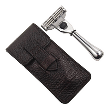 Load image into Gallery viewer, Parker TM-3 Travel Mach 3 Razor & Leather Case - Compact Size