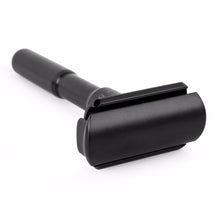 Load image into Gallery viewer, QShave Luxurious BLACK Adjustable Safety Razor and 5 Blades