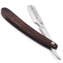 Load image into Gallery viewer, Parker SRDW Dark Sheesham Wood Clip Type Straight Barber Razor