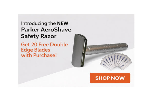 NEW Parker AeroShave Aluminum Safety Razor in Both Classic and Long Handle Length