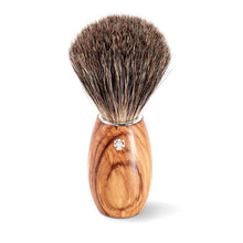 Load image into Gallery viewer, DOVO Olive Wood Handle Pure Badger Hair Shaving Brush.
