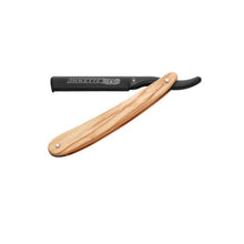 Load image into Gallery viewer, DOVO Shavette Straight Razor Olive Wood Handle
