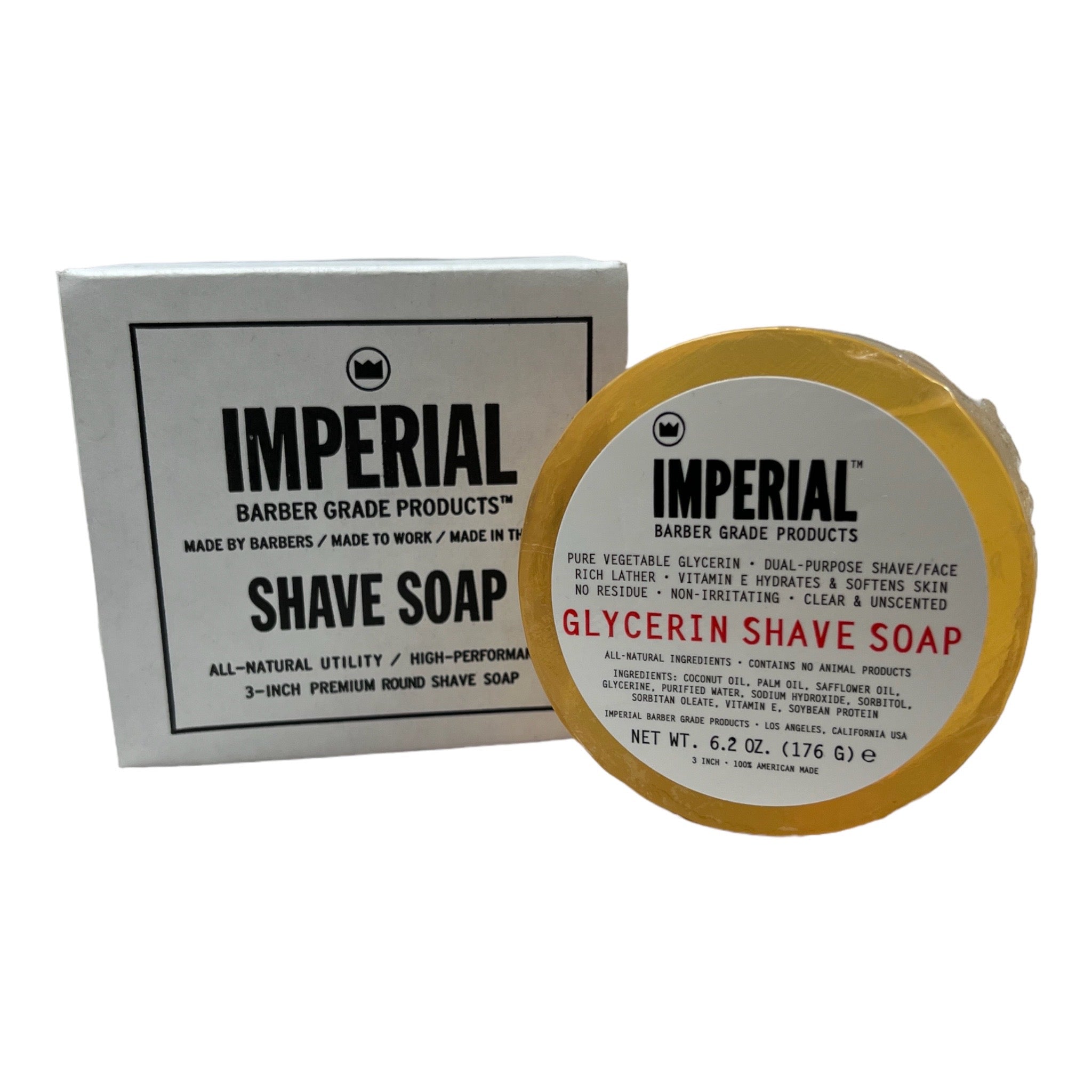 Imperial Glycerin Shave/Face Soap Puck. 176g – SafetyRazors