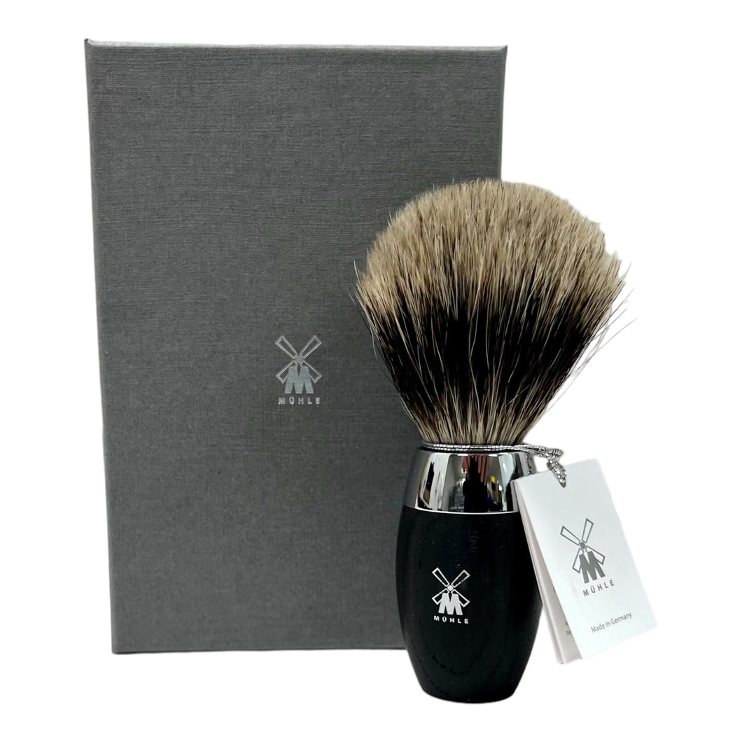 MUHLE Kosmo Fine badger brush. Bog Oak Handle