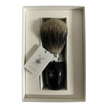 Load image into Gallery viewer, MUHLE Kosmo Fine badger brush. High-grade black resin handle
