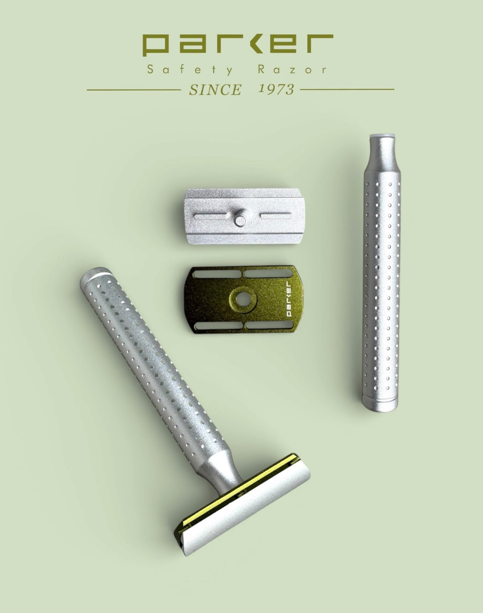 Australian Safety Razor Parker AeroShave Aluminum Safety Razor- Long Handle Australian Stock ...