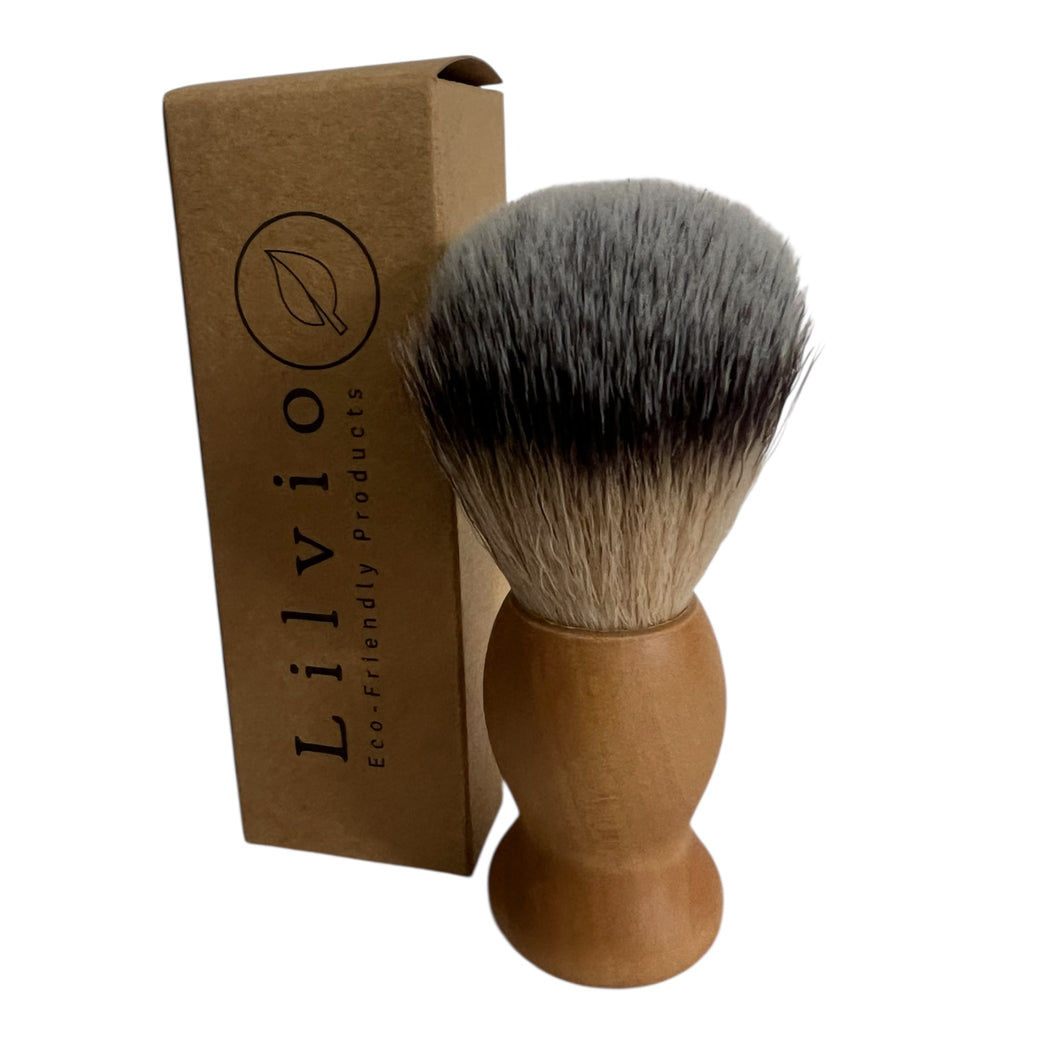 Lilvio Wooden Handle Synthetic Bristle Shaving Brush
