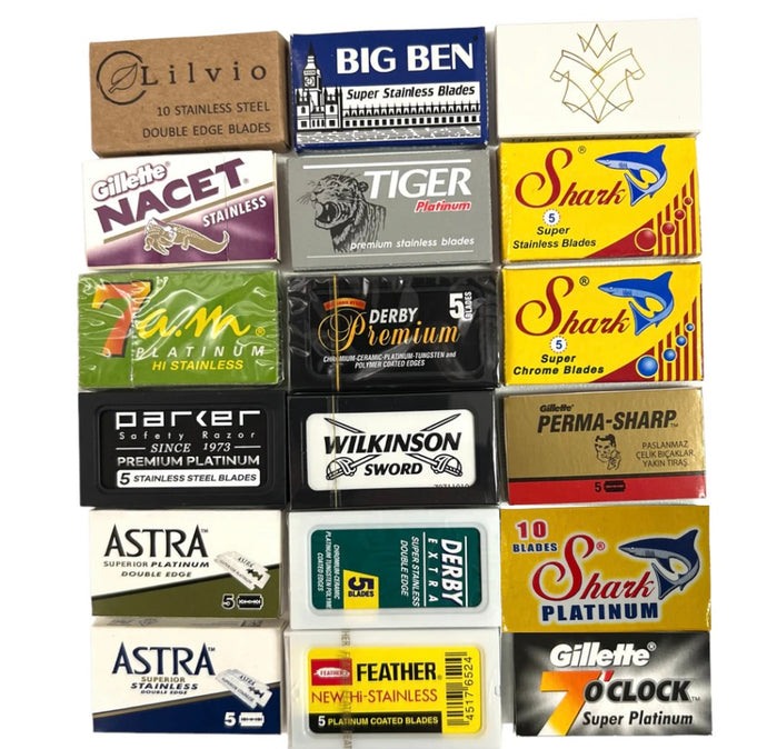 100 Double Edge Razor Blades Sample Pack
