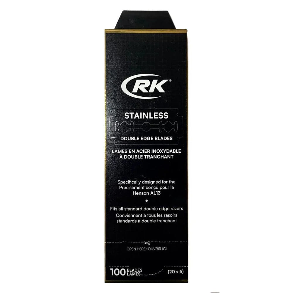 HENSON SHAVING RK DOUBLE EDGE BLADES - 100 Pack