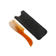 PARKER GENUINE OX HORN MUSTACHE COMB AND CASE