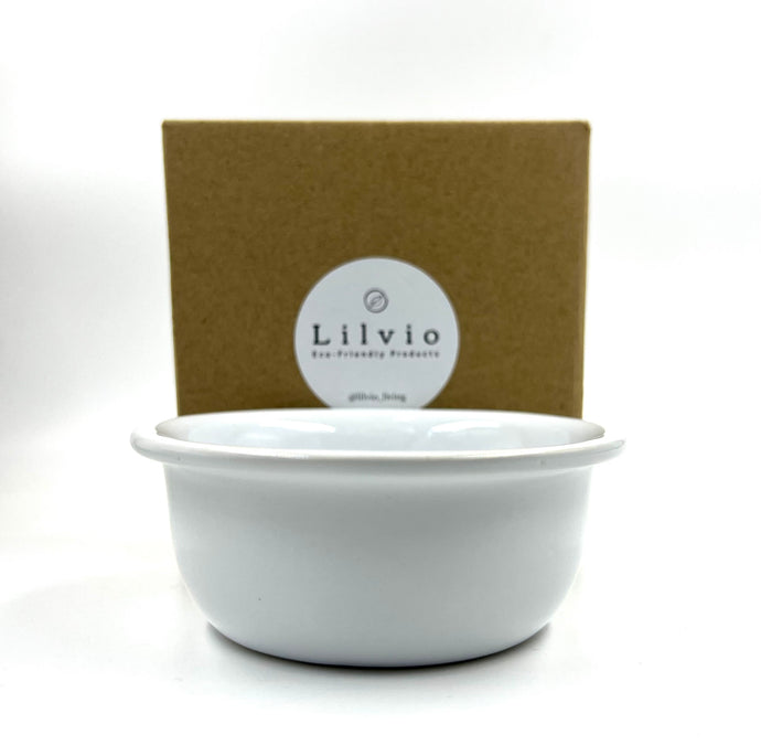 White Ceramic Shaving Bowl