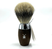 Load image into Gallery viewer, MUHLE Kosmo Fine badger brush. Bog Oak Handle
