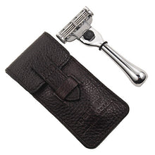 Load image into Gallery viewer, Parker TM-3 Travel Mach 3 Razor &amp; Leather Case - Compact Size
