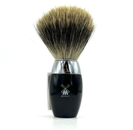MUHLE Kosmo Fine badger brush. High-grade black resin handle