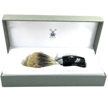 Load image into Gallery viewer, MUHLE Kosmo Fine badger brush. High-grade black resin handle
