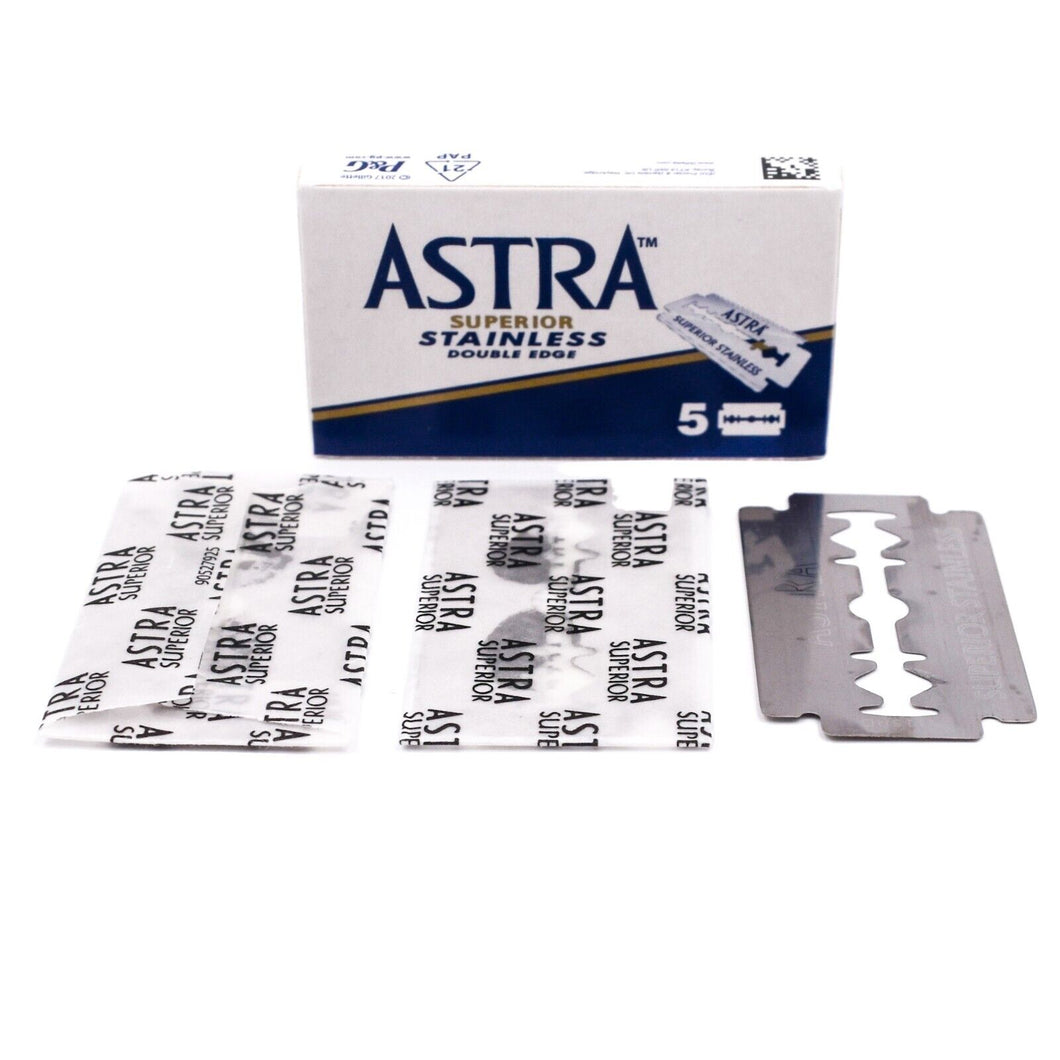 Astra Superior Stainless (blue) DE 5 blade Pack