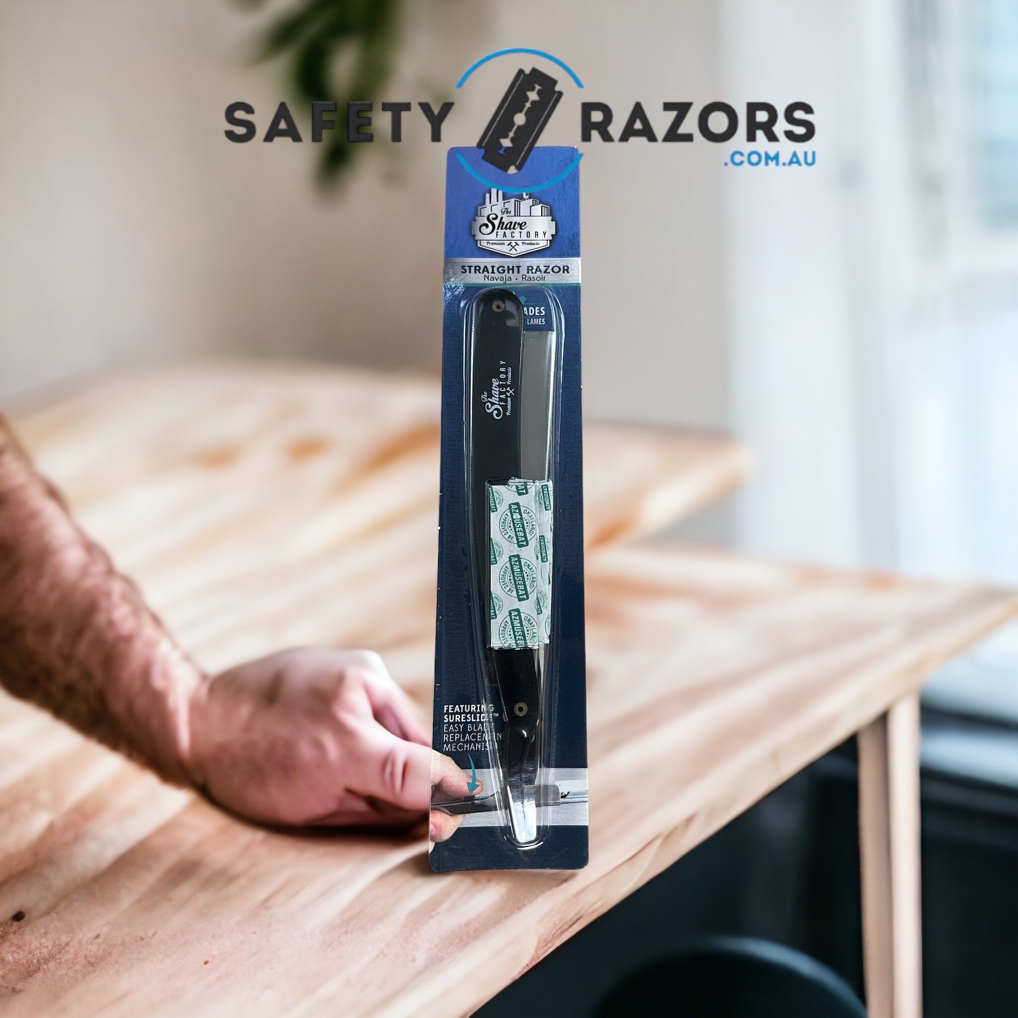 Shave Factory Barber Sliding Straight Razor & 5 blades – SafetyRazors
