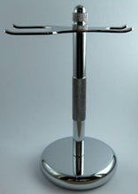 Load image into Gallery viewer, Chrome Shaving Brush and Safety Razor Stand
