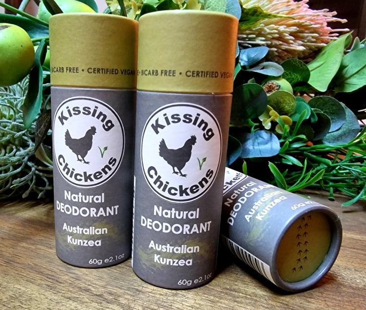 Kissing Chickens Organic Bicarb-Free Deodorant Stick - Australian Kunzea 60g