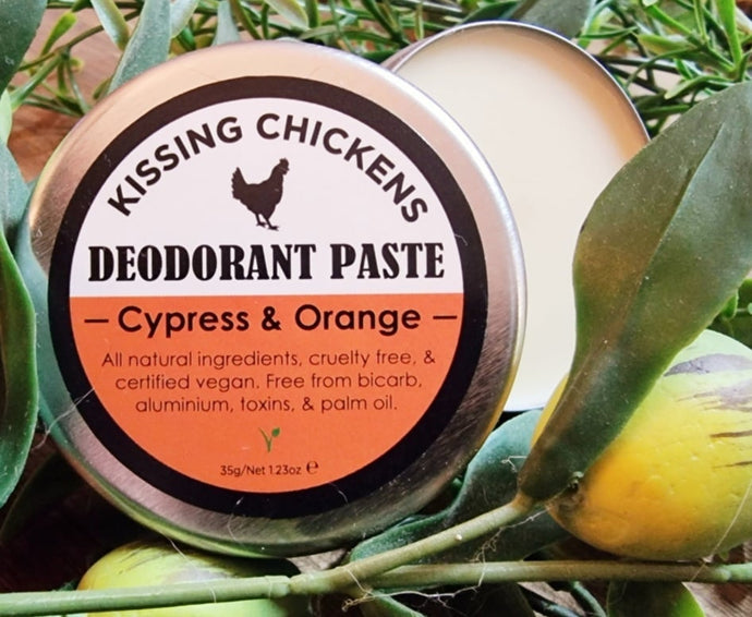 Kissing Chickens Bicarb-Free Natural Deodorant Paste - Cypress & Orange 35g