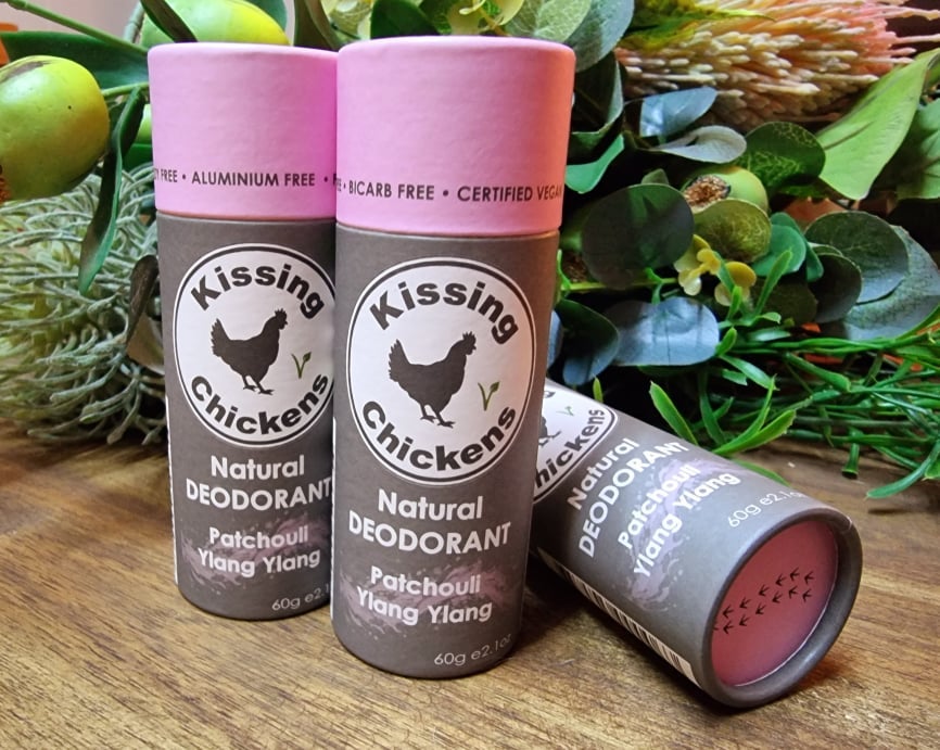 Kissing Chickens Organic Bicarb-Free Deodorant Stick - Patchouli & Ylang Ylang 60g