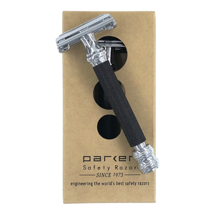 PARKER 76R Black & Chrome Handle Safety Razor