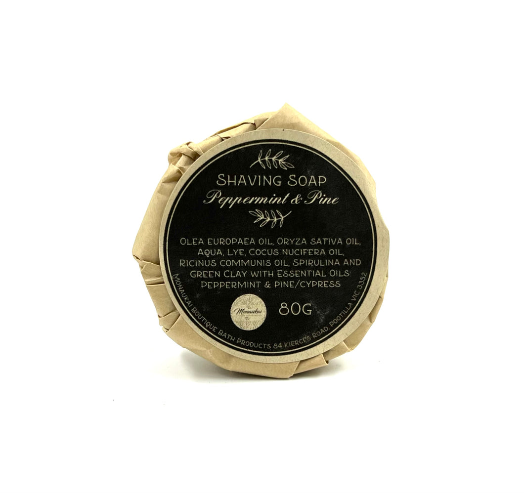 Peppermint & Pine Shaving Soap Disc - 80g