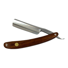 Load image into Gallery viewer, Copy of GOLD DOLLAR SW66 ROUND POINT STRAIGHT RAZOR 6/8&quot;, EBONY WOOD HANDLE
