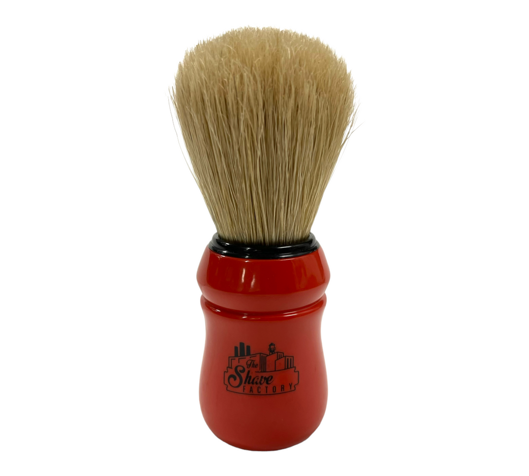 The Shave Factory Shaving Brush, Red Handle