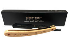Load image into Gallery viewer, Parker SRP Pine &amp; Stainless Steel Shavette Barber Razor
