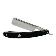 Load image into Gallery viewer, GOLD DOLLAR SW66 ROUND POINT STRAIGHT RAZOR 6/8&quot;, EBONY WOOD HANDLE
