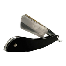 Load image into Gallery viewer, GOLD DOLLAR W58 MINI STRAIGHT RAZOR 5/8&quot;, EBONY WOOD HANDLE

