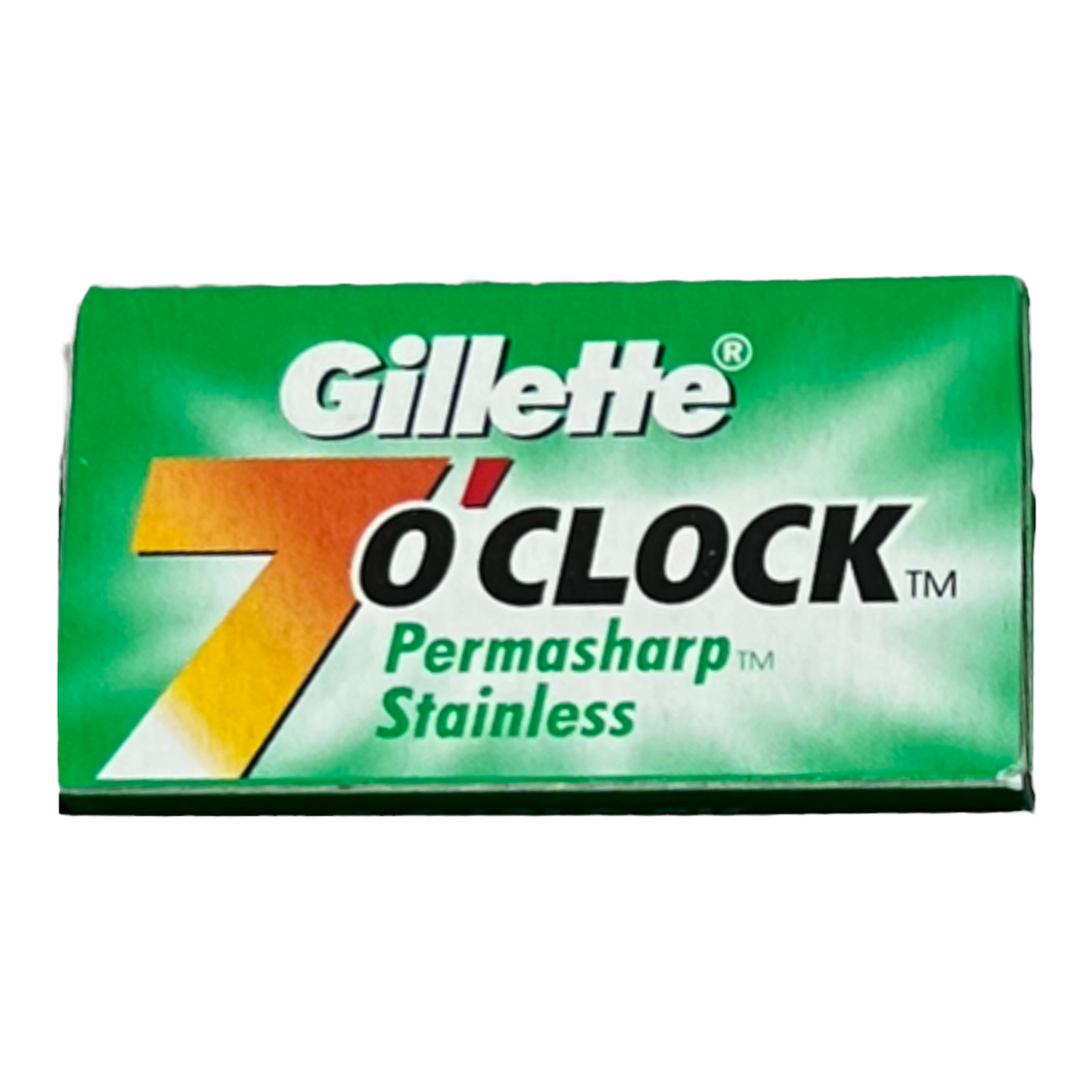 Gillette 7 O'Clock Permasharp Stainless DE Blade, Pack of 10 Blades