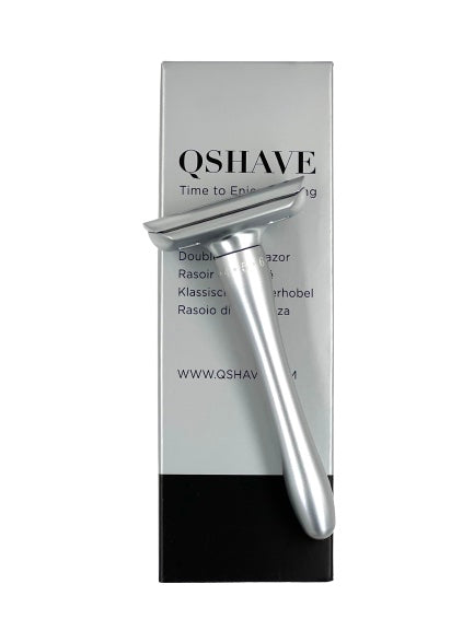 New QShave Luxurious Adjustable Safety Razor & 5 Blades