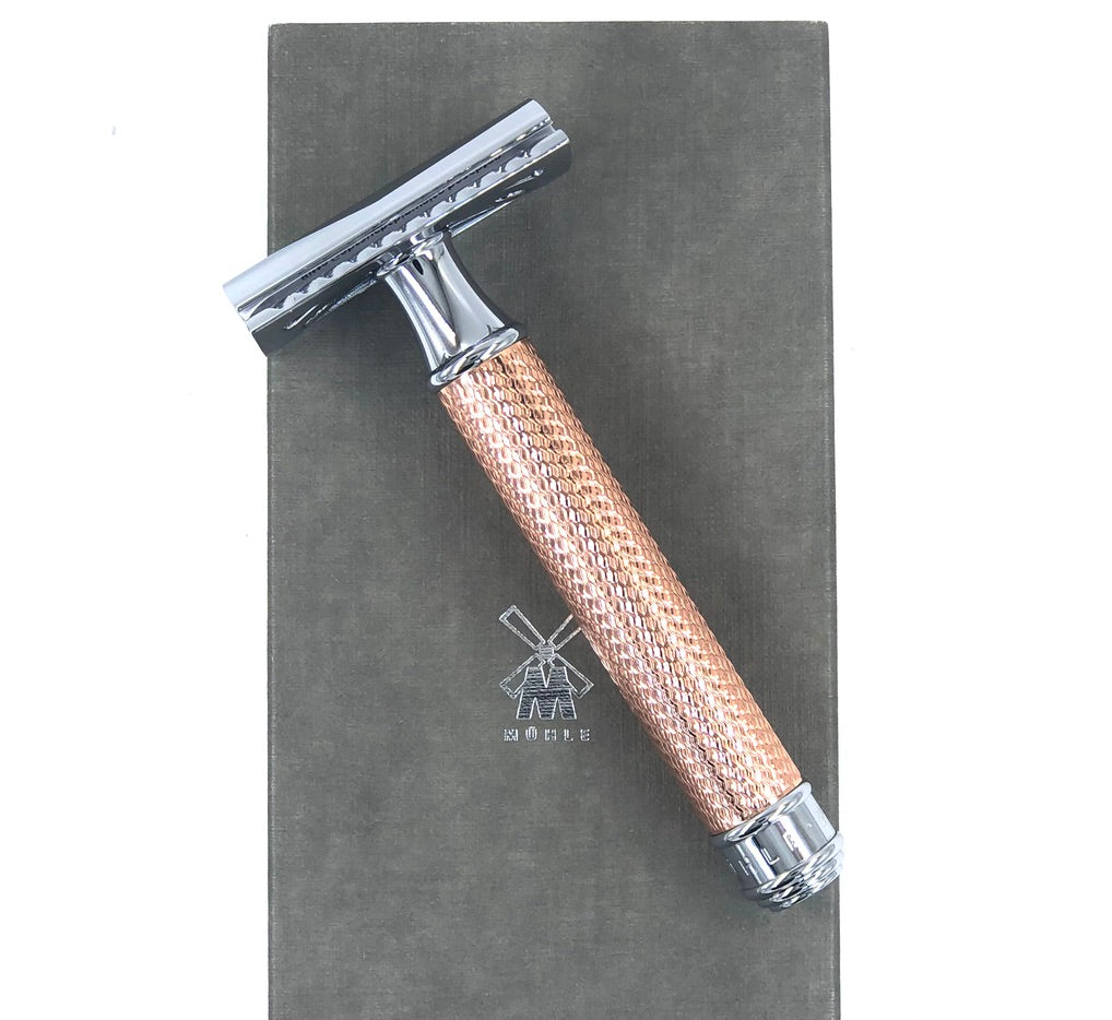 Muhle Safety Razor R89 Closed Comb – Rose Gold Handle