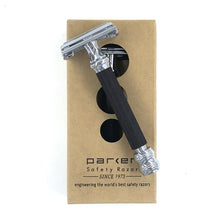Load image into Gallery viewer, PARKER 76R BLACK &amp; CHROME HANDLE BUTTERFLY OPEN RAZOR
